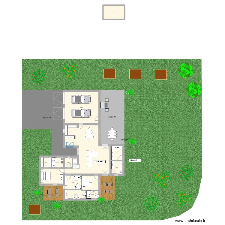 maison parfaite modele def 07. Plan de 39 pièces et 520 m2