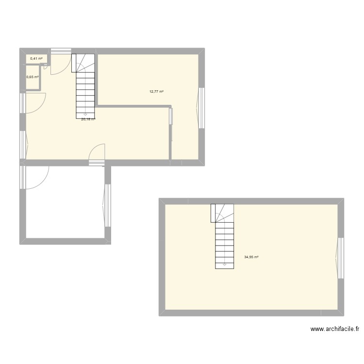 MAISON . Plan de 5 pièces et 69 m2