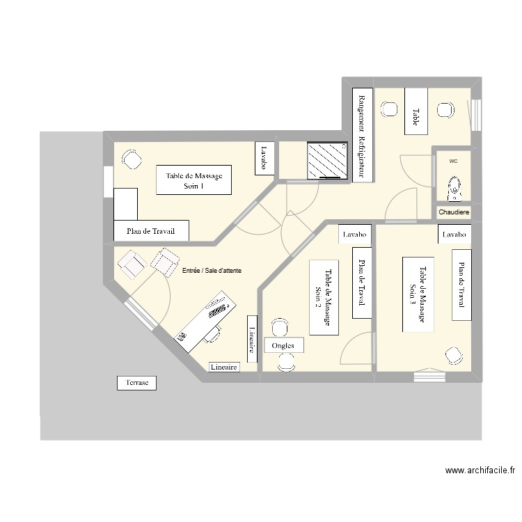 stacy felix. Plan de 7 pièces et 51 m2