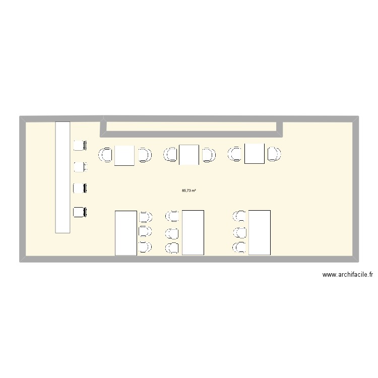 escalade. Plan de 1 pièce et 86 m2