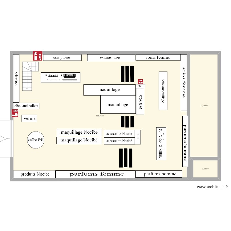 plan 2 ludo . Plan de 3 pièces et 182 m2