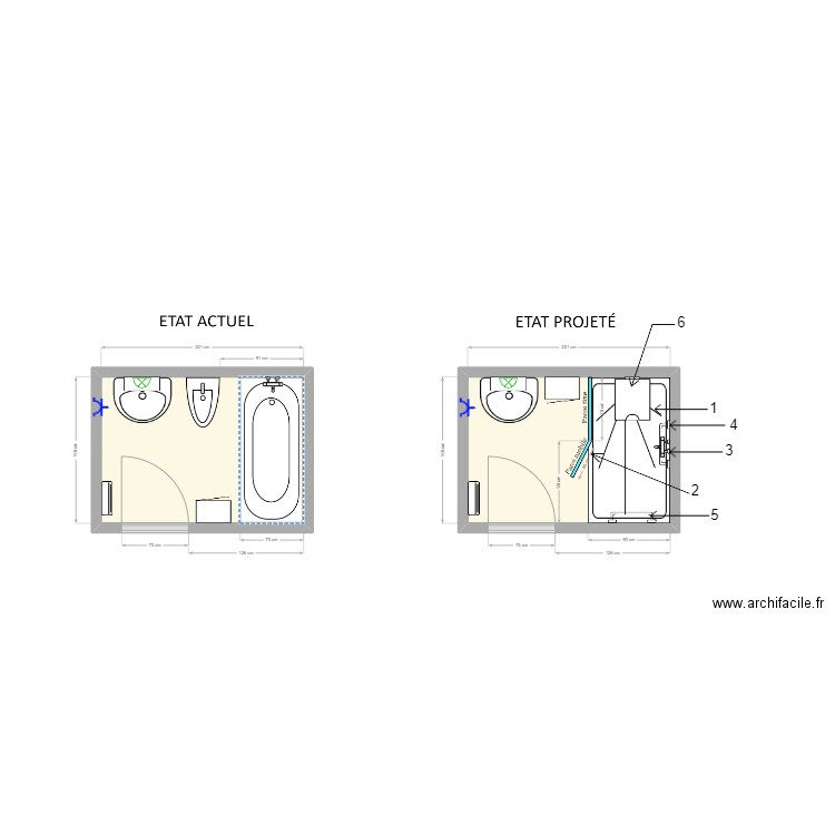 dossier POGGIO. Plan de 2 pièces et 7 m2