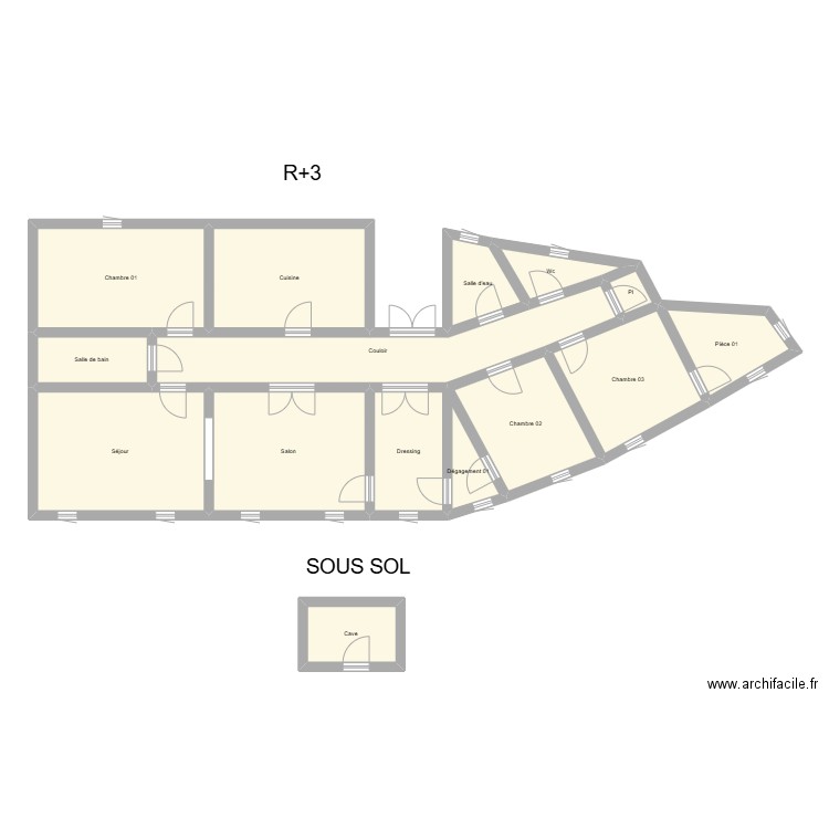 350602193. Plan de 15 pièces et 138 m2