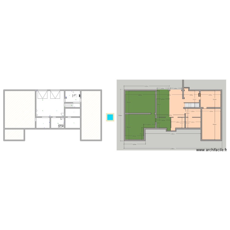 SOUS_SOL. Plan de 10 pièces et 247 m2