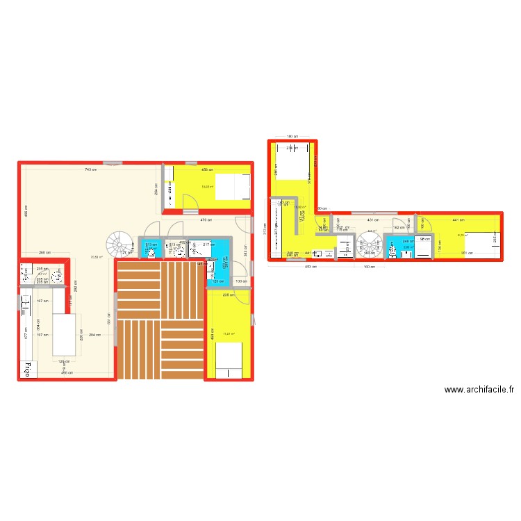 conteneur 2. Plan de 11 pièces et 137 m2