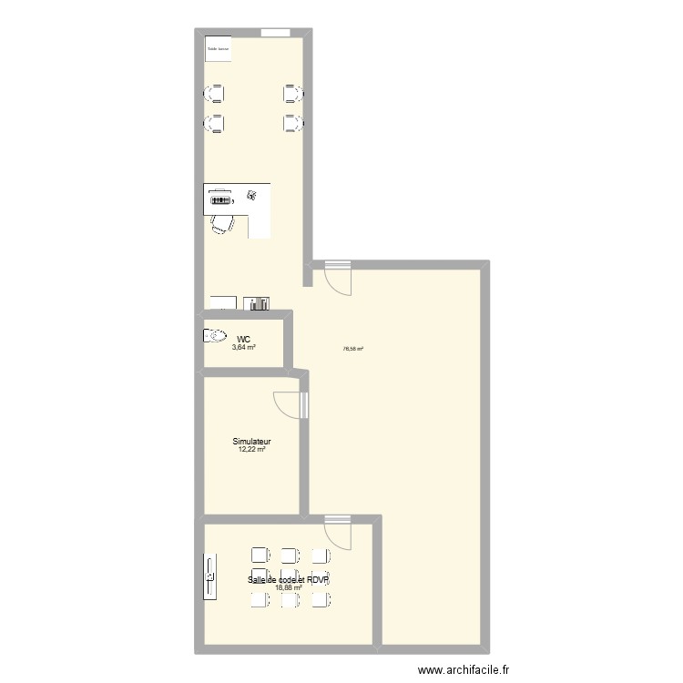 ECF-ARAVIS. Plan de 4 pièces et 111 m2