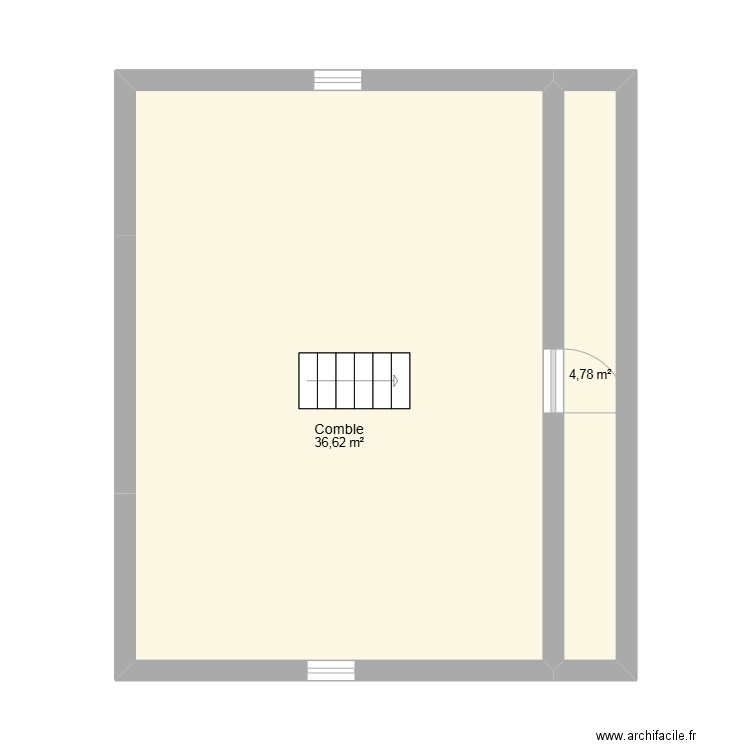 Soleil Etage 2. Plan de 2 pièces et 41 m2