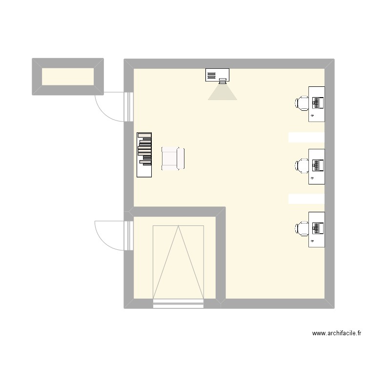 oral plan 2. Plan de 3 pièces et 32 m2