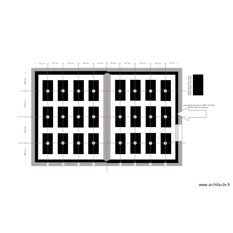 valriche 258 panneaux acoustiques rev 3. Plan de 3 pièces et 79 m2