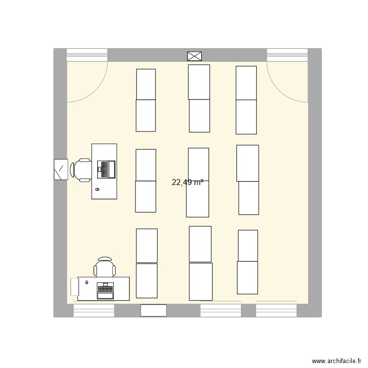 classe mylen . Plan de 1 pièce et 22 m2