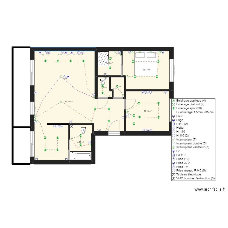 ARTHUR TREMBLAY 2.0. Plan de 7 pièces et 75 m2