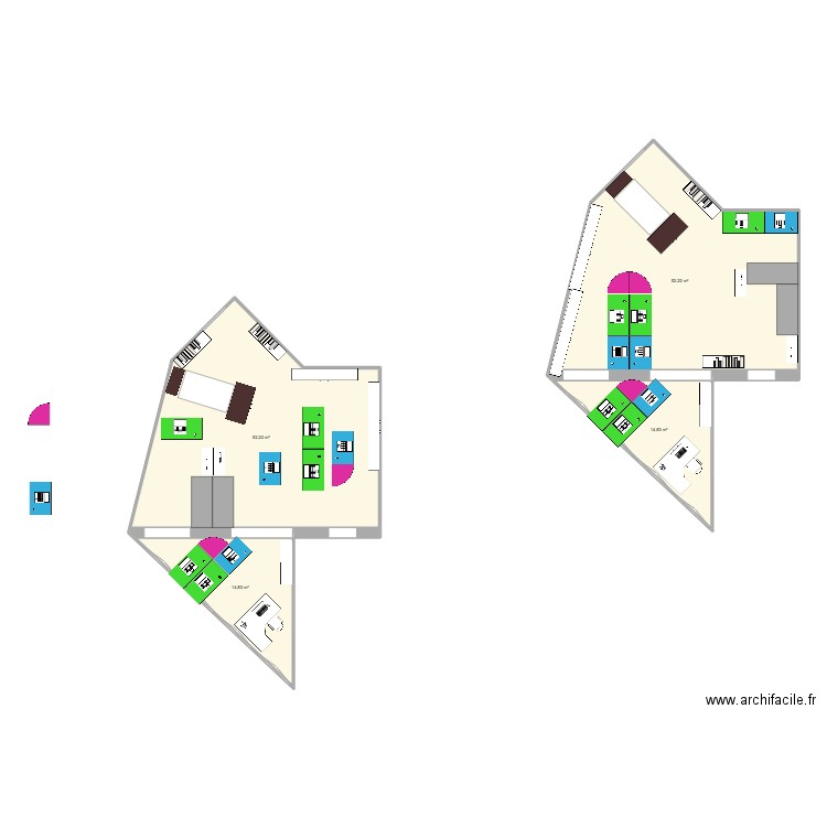 massy2. Plan de 4 pièces et 134 m2