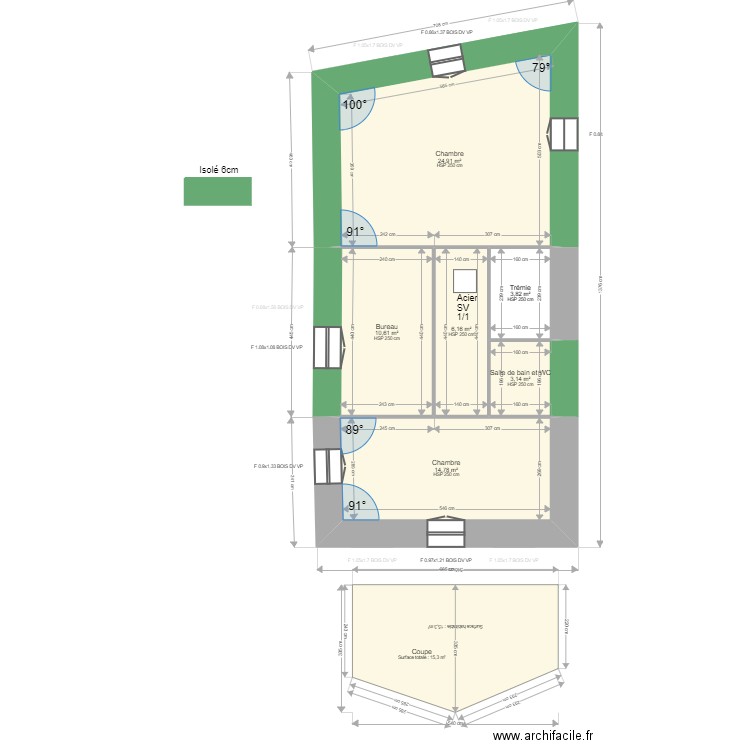 ML24013737 HUTCHINGS . Plan de 17 pièces et 190 m2