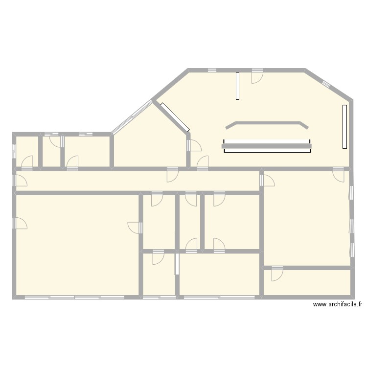 Plan clinique. Plan de 13 pièces et 300 m2