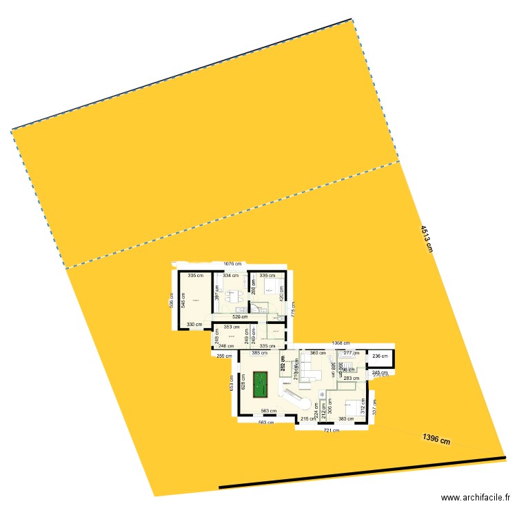 implant_annexe+maison. Plan de 0 pièce et 0 m2