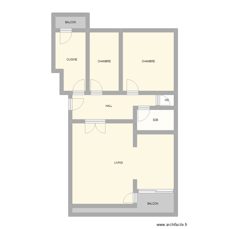 LEBON 111. Plan de 9 pièces et 84 m2