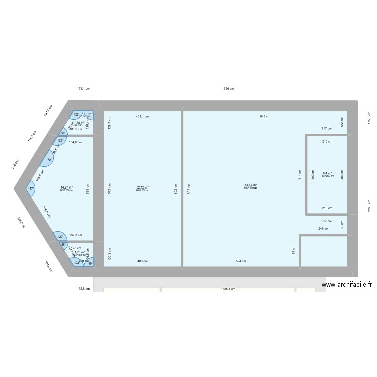 Gwen. Plan de 23 pièces et 293 m2