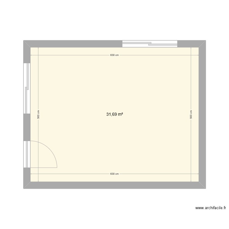 BUVETTTE FINAL. Plan de 1 pièce et 32 m2