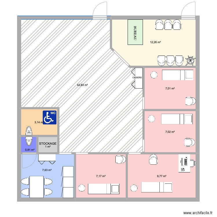 OKAM SERRIS. Plan de 10 pièces et 99 m2