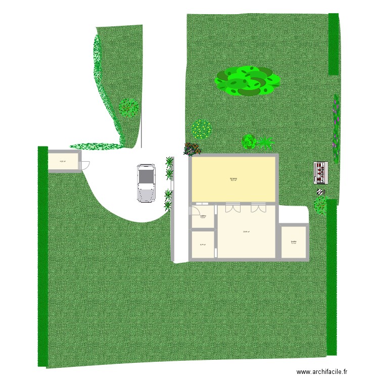 terrasse. Plan de 0 pièce et 0 m2