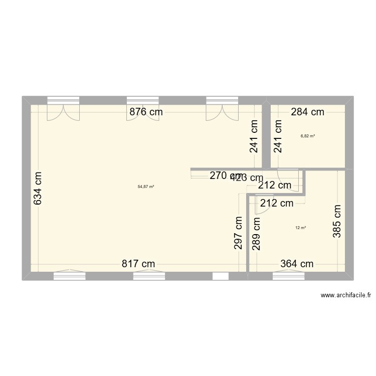 ETAT DES LIEUX. Plan de 3 pièces et 74 m2