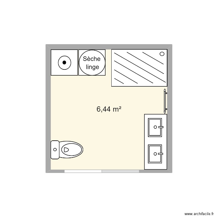 SALLE DE BAIN. Plan de 0 pièce et 0 m2