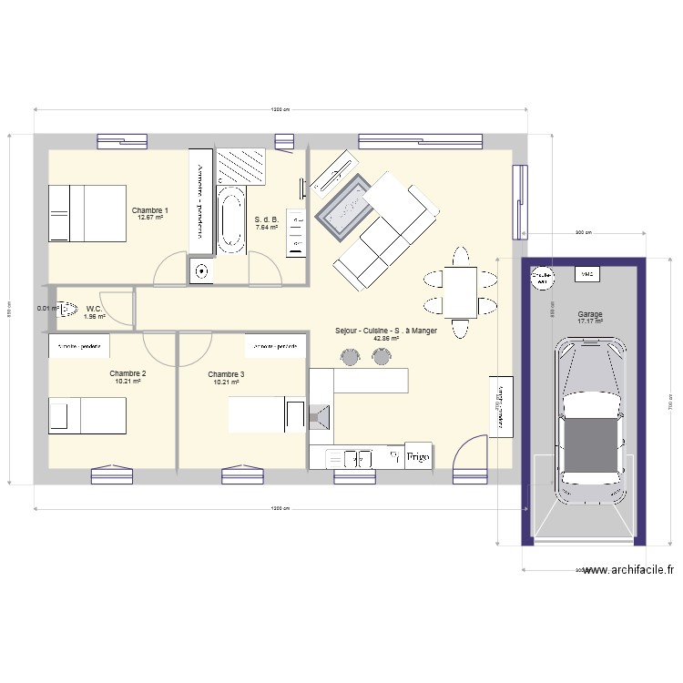 maison 1. Plan de 0 pièce et 0 m2