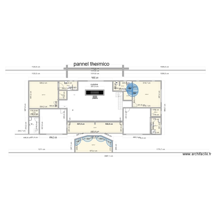 ipe200 v3. Plan de 14 pièces et 121 m2