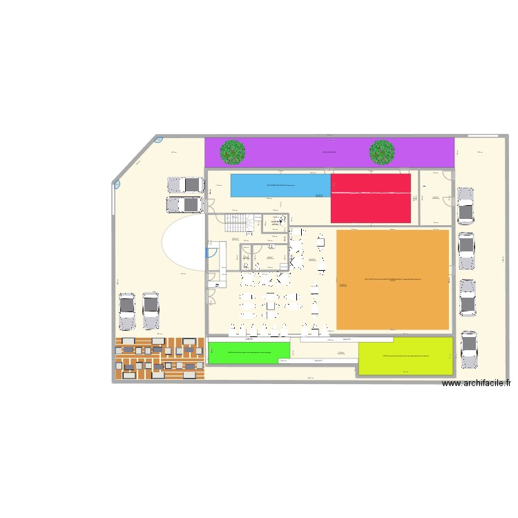 LOCAL TRIANGLE. Plan de 5 pièces et 96 m2