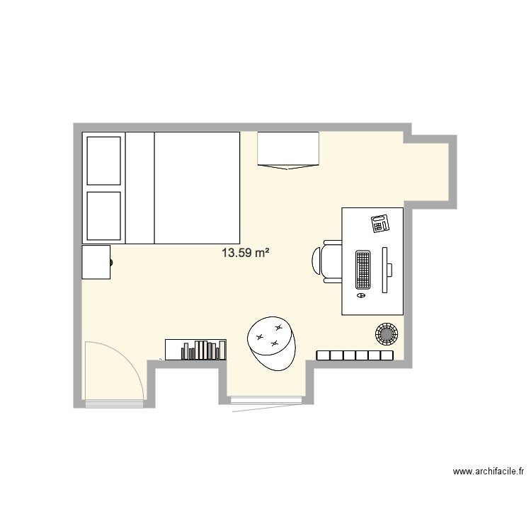 Chambre Dorian. Plan de 0 pièce et 0 m2