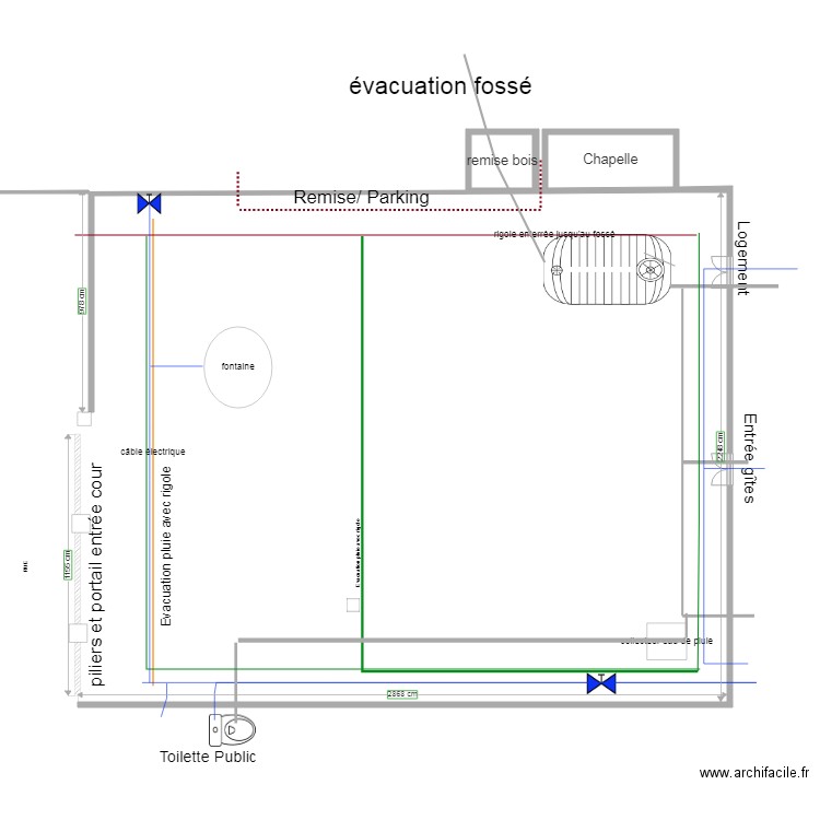 réseaux cour rev nov20. Plan de 0 pièce et 0 m2