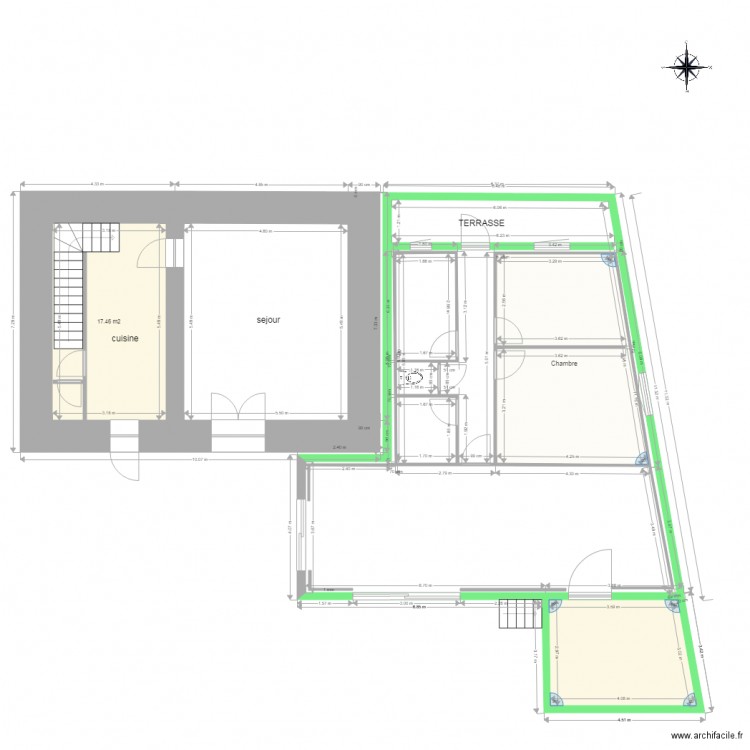 EXTENTION 1. Plan de 0 pièce et 0 m2