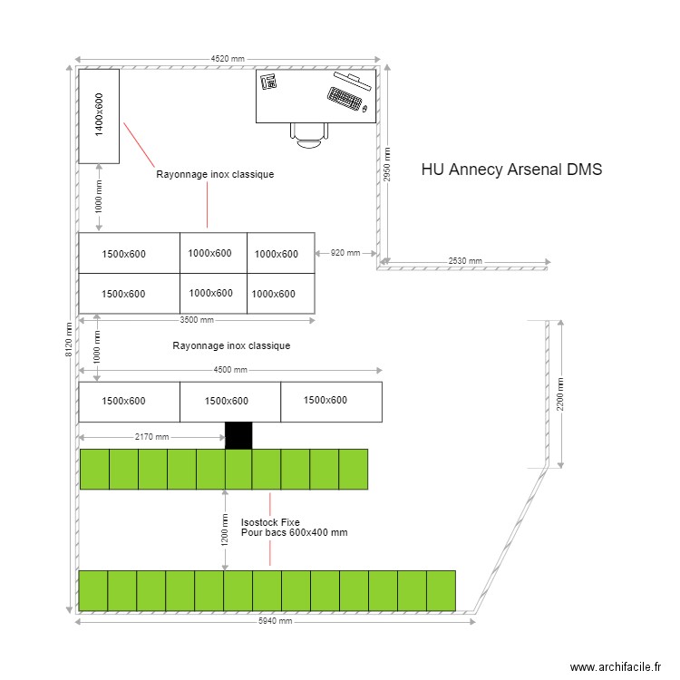 HU Annecy Arsenal DMS. Plan de 0 pièce et 0 m2