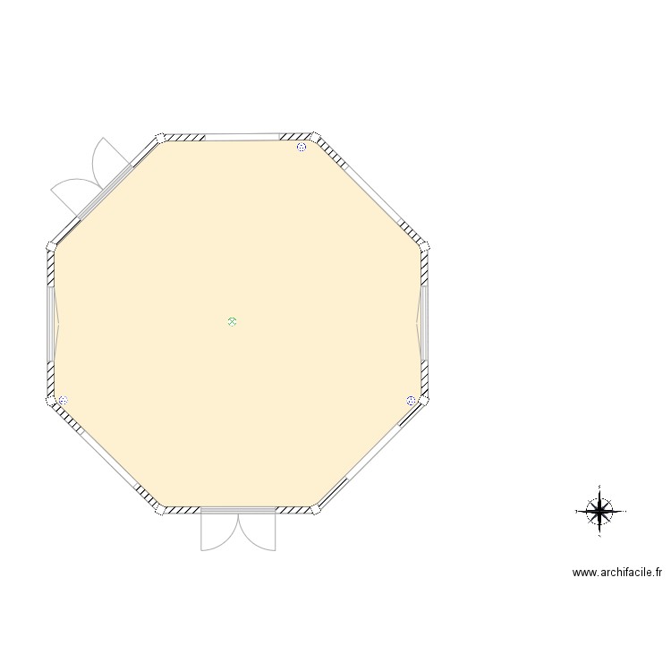 octogone. Plan de 0 pièce et 0 m2