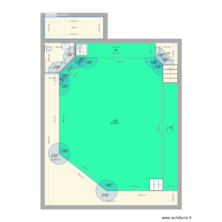 piscine int. Plan de 0 pièce et 0 m2