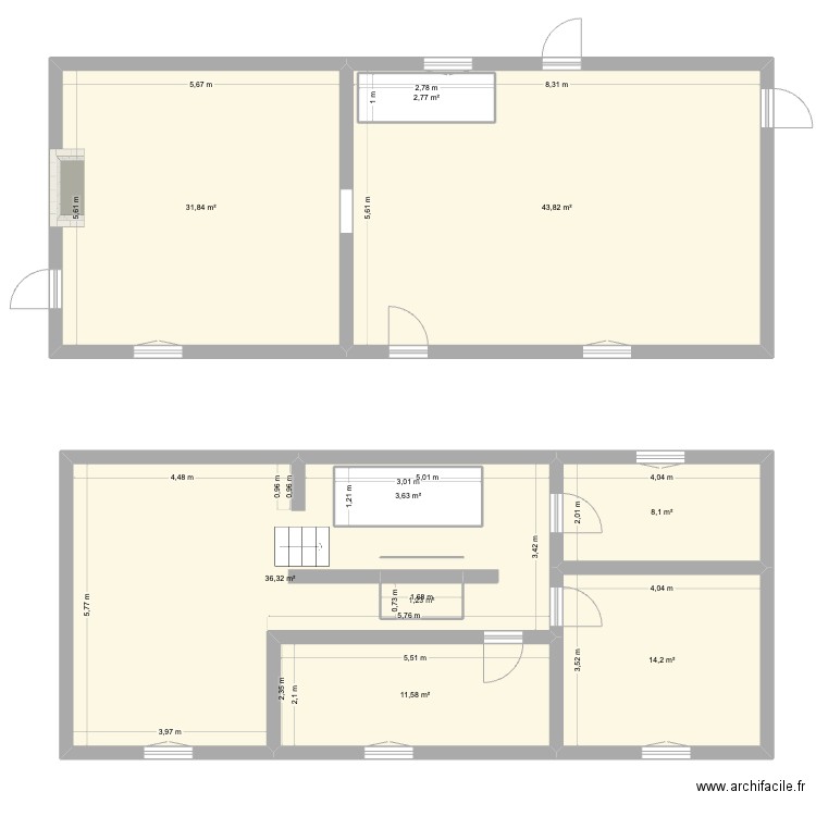 ALMENECHES. Plan de 9 pièces et 162 m2