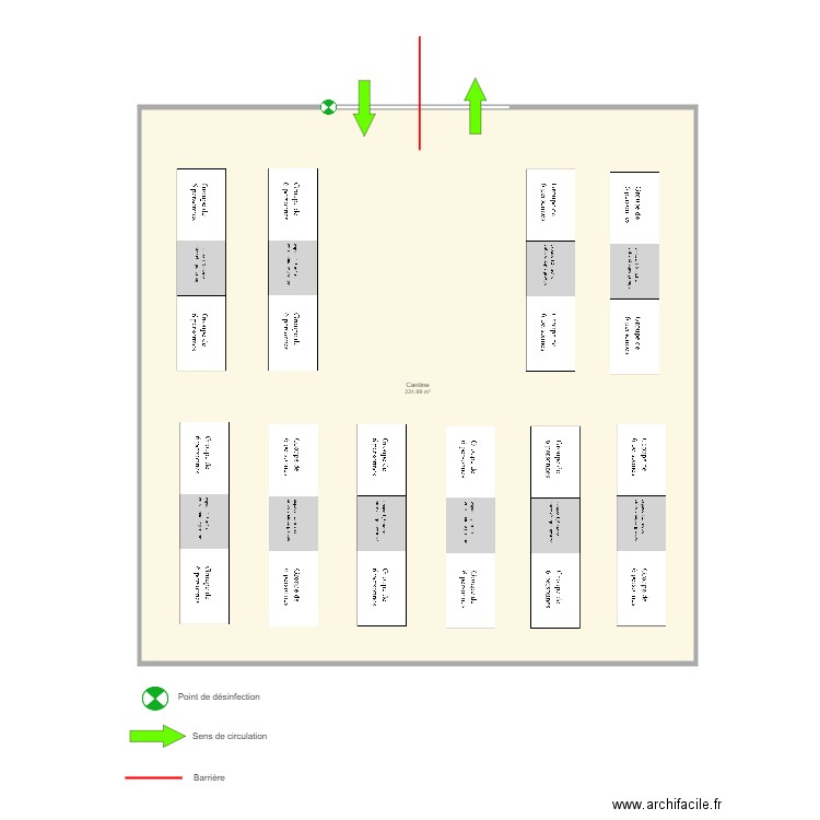 Cantine. Plan de 0 pièce et 0 m2