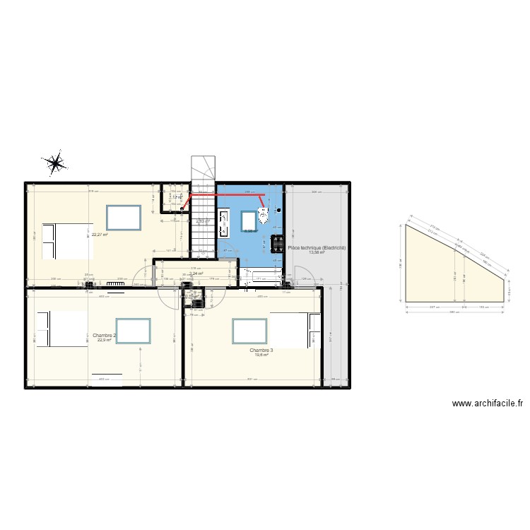 Plan étage - plan permis V3. Plan de 0 pièce et 0 m2