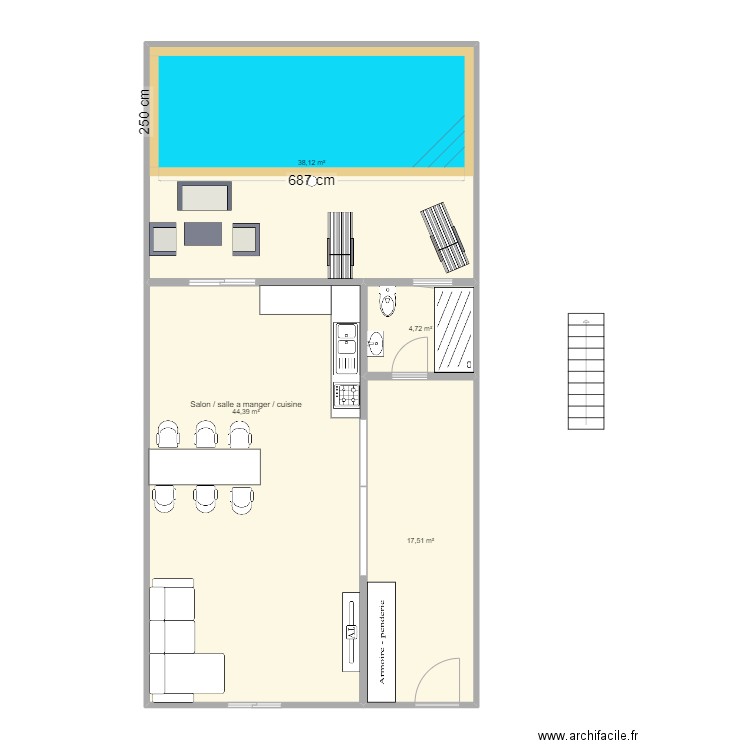 nouveau plan thies. Plan de 4 pièces et 105 m2