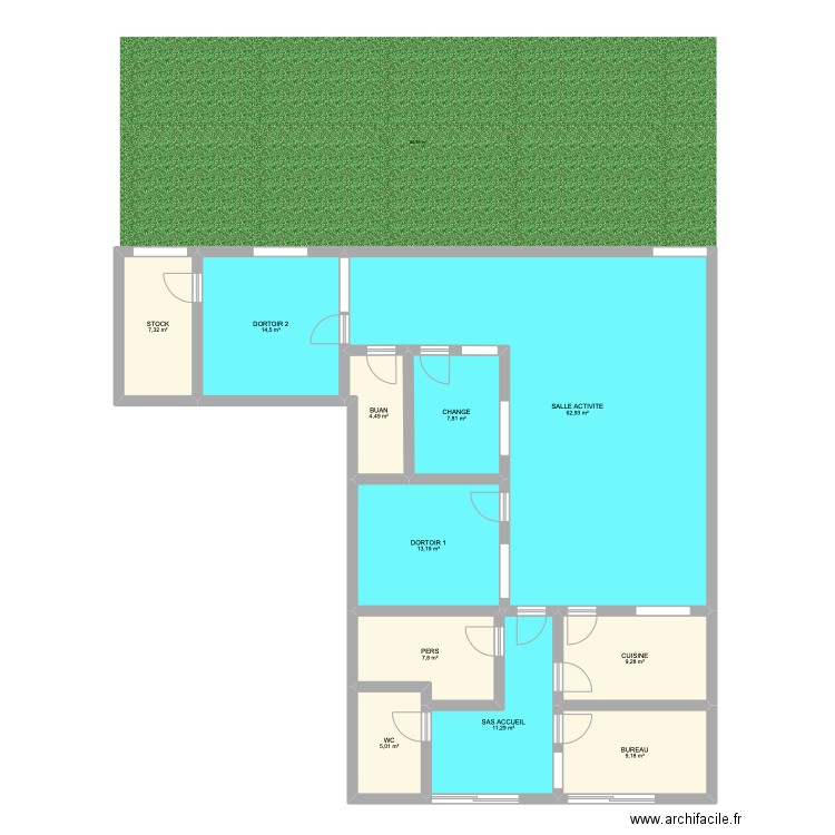 plan carole . Plan de 11 pièces et 153 m2