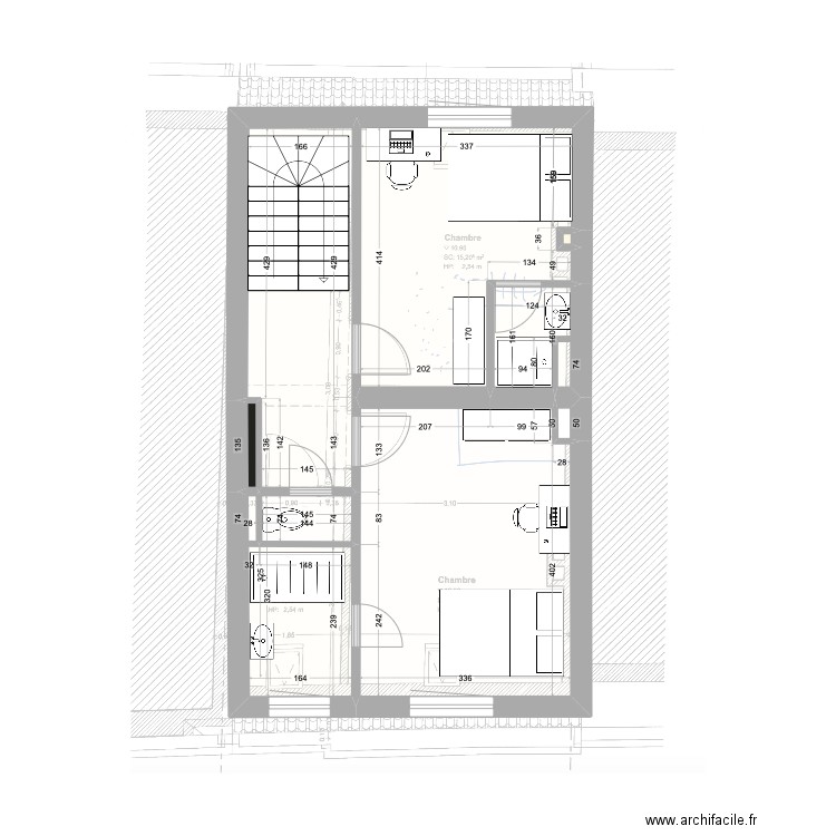 St Gilles chee woo - Combles 16 mai. Plan de 9 pièces et 43 m2