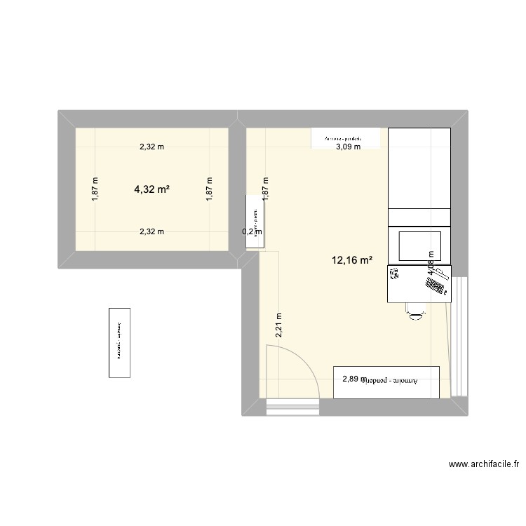 Chambre ANNA. Plan de 0 pièce et 0 m2