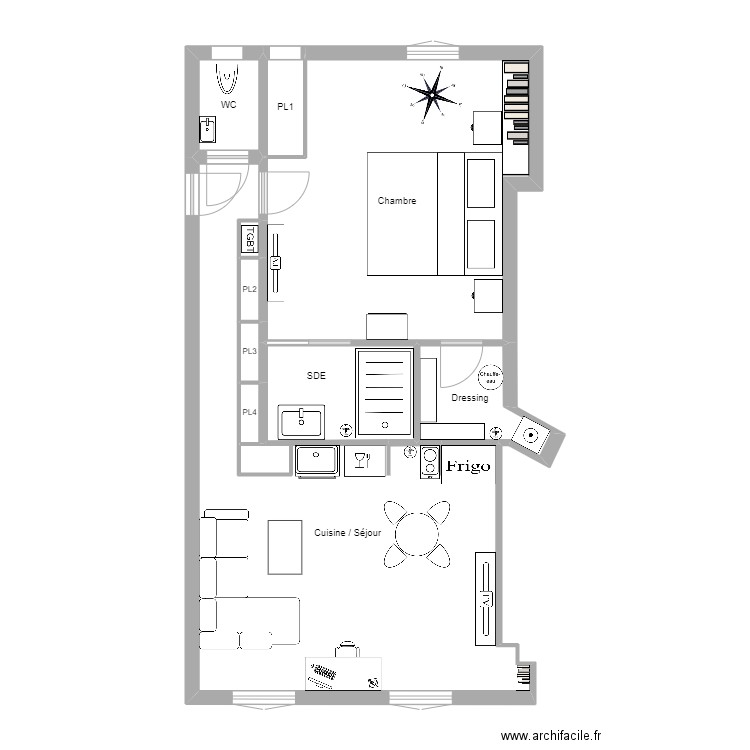 58CM. Plan de 0 pièce et 0 m2