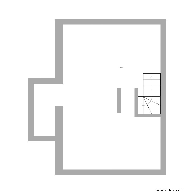 gauvin R-1. Plan de 1 pièce et 33 m2