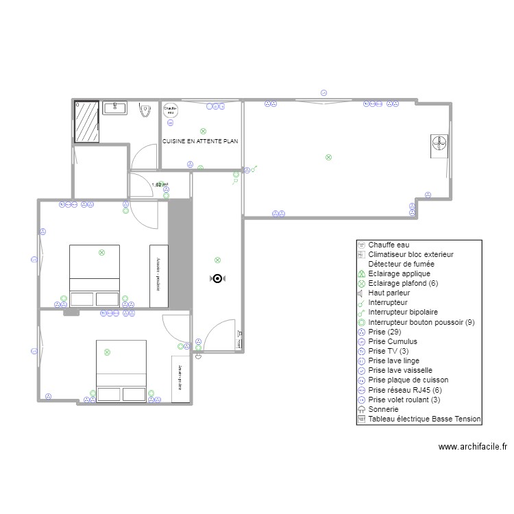 TERGESTE PLAN ELEC FINAL. Plan de 10 pièces et 77 m2