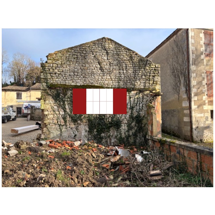 FACADE OUEST . Plan de 0 pièce et 0 m2