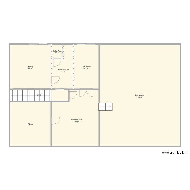 Sous sol. Plan de 0 pièce et 0 m2