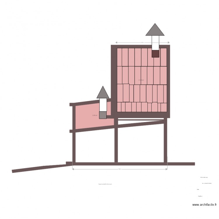 Façade existant Nord ouest. Plan de 0 pièce et 0 m2