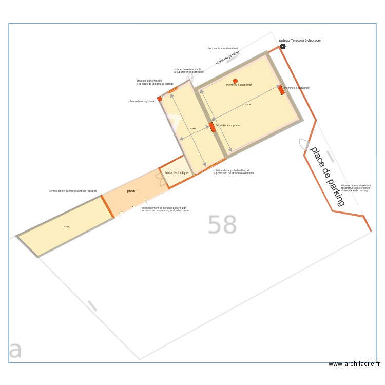 place de parking. Plan de 0 pièce et 0 m2