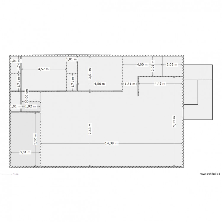  salle de sport Mauguio étage 1 cotation.. Plan de 0 pièce et 0 m2